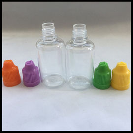 Chiny Butelki 30 ml Vape Juice Butelki PET Dropper Plastikowe butelki zabezpieczone przed dziećmi dostawca