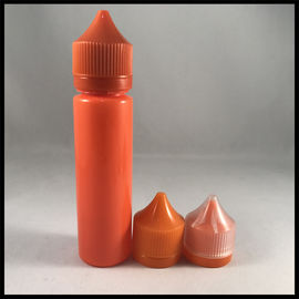 Chiny Pomarańczowe małe plastikowe butelki z zakraplaczem, niestandardowe okrągłe butelki z kroplówką o pojemności 60 ml dostawca