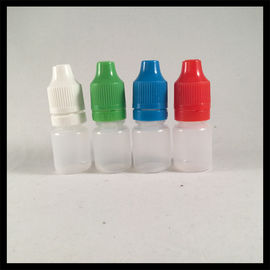 Chiny Kolorowe zakrętki 5 ml plastikowe butelki z zakraplaczem, odporne na dziecko butelki z zakraplaczem HDPE dostawca