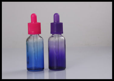 Chiny 30ml Niebieski Fioletowy kolor szkła gradientowego Butelka z olejem do butelek z zakraplaczem dostawca