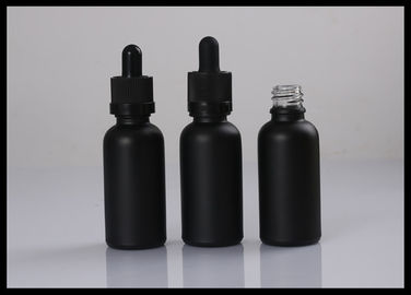 Chiny Matowe czarne matowe szklane butelki olejków eterycznych Kosmetyczne pojemniki z płynem dostawca