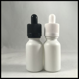 Chiny Matowe białe szklane butelki z kroplomierzem oleju Pusty E Pojemnik na ciecz 15 ml dostawca