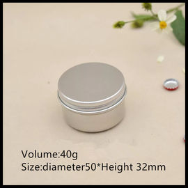 Chiny 40g Kosmetyczny Słoik Kremowy Aluminiowy Metalowy Pojemnik Z Pokrywką Śrubową dostawca