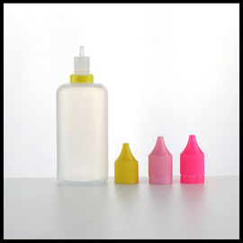 Chiny 100 ml Plastikowe butelki LDPE Nowy projekt Butelki Vape Czapki ochronne PE Przezroczysty kolor dostawca