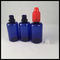 Niebieskie 30 ml plastikowe butelki Butelki z kroplomierzem PET E Butelki z płynem do cygar dostawca