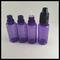 Fioletowe butelki z tworzywa sztucznego z kroplomierzem 20 ml, zdrowie i bezpieczeństwo Butelka z kroplomierzem PET z olejem dostawca