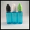 Niebieskie plastikowe butelki z kroplomierzem PET o pojemności 20 ml z zabezpieczeniem antysabotażowym zabezpieczającym przed dziećmi dostawca