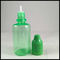 30 ml Zielone plastikowe butelki Butelki z kroplomierzem z PET Butelki z olejem do soków z zakrętką zabezpieczającą przed dostępem dzieci dostawca