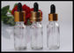Przezroczyste oleje szklane butelki Stabilność chemiczna Zdrowie / bezpieczeństwo dostawca