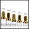 Butelki z zakraplaczem z przezroczystego szkła Łatwe przenoszenie dzięki złotej / srebrnej zatyczce z pokrywką dostawca