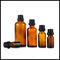 Essnetialne butelki oleju z bursztynowego szkła ISO 10 ml zakrętka antywłamaniowa z dużą głowicą czarną dostawca