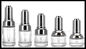 Przezroczyste szklane butelki kosmetyczne Silver Shoulder Collar White Bulp Dropper Essential Oil Fiolki dostawca