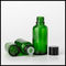 Oliwkowe szklane butelki olejku Zielona okrągła, odporna na manipulacje zakrętka Zatwierdzenie TUV dostawca